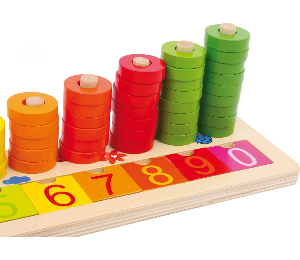 Abaque Compteur En Bois 40 Cm Avec 45 Anneaux – Image 2