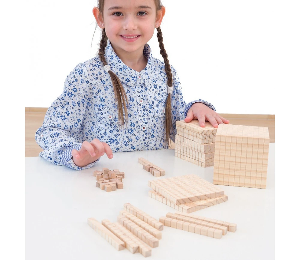 Base 10 - 120 Pièces En BOIS Centaines, Dizaines Et Unités