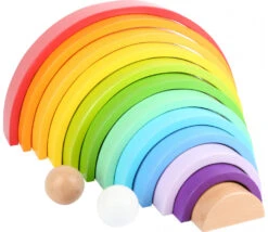 Arc-en-ciel Multicolore En Bois XL - 14 Pièces