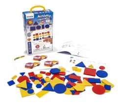 Blocs Logiques 2 Tailles : Jeu 60 Formes Géométriques + 16 Fiches D'activités