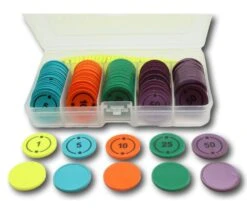 Boite 120 Jetons Numérotés De 1 à 50 Pour Jeux