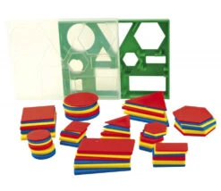 Boite 60 Formes Géométriques à Plat épaisseur, Taille Et Couleur, Version Standard