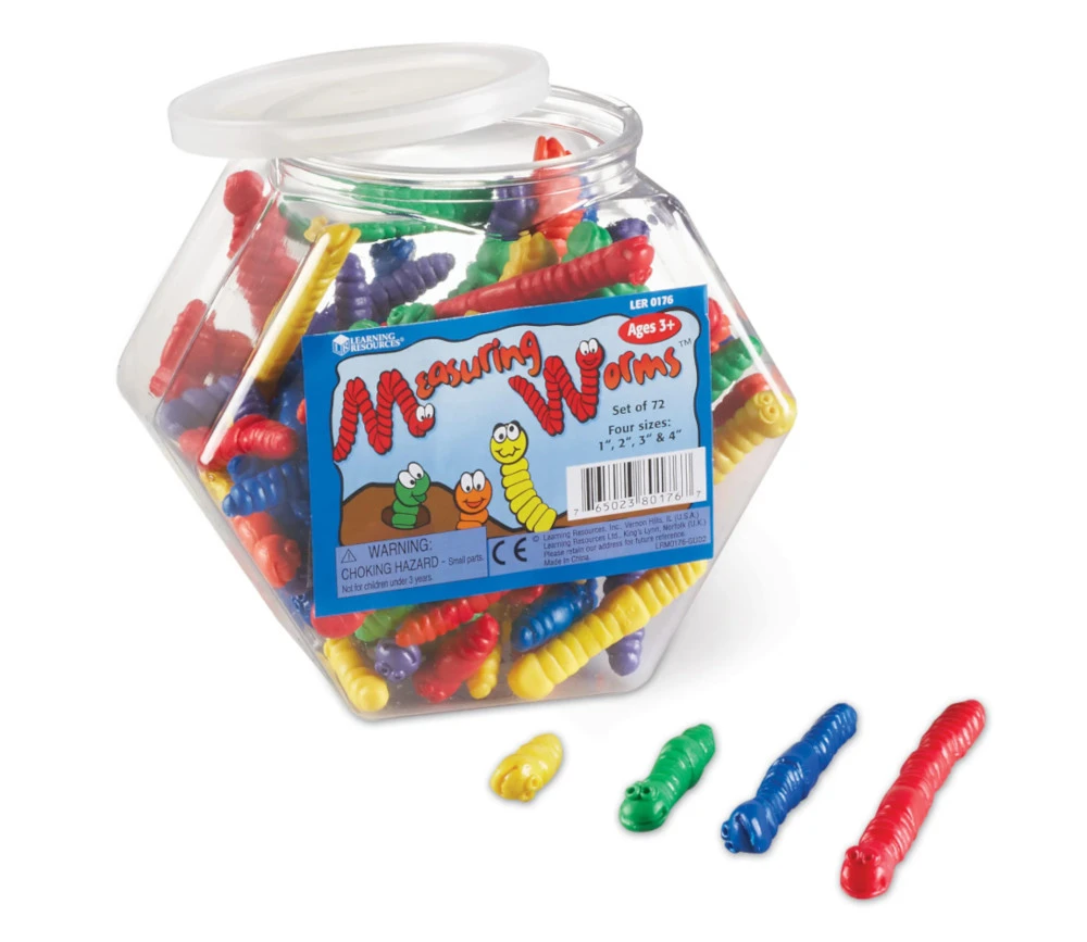 Boite 72 Pions Chenilles De Mesure - 4 Longueurs