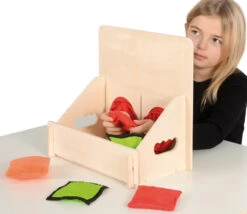 Boite Tactile Enfant Jeu Toucher à L'aveugle 34 X 32 Cm