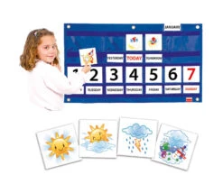 Calendrier Hebdomadaire Mural Avec Pochettes 78 X 43 Cm