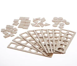 Coffret 10 Puzzles Et 40 Formes Géométriques Bois