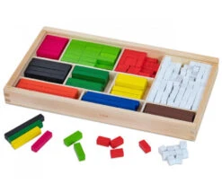 Coffret Cuisenaire 300 Cubes Et Bâtonnets Bois Calcul Et Jeux