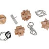 Coffret 8 Casse-tête Bois Et Métal - 3 Niveaux De Difficulté