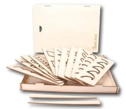 Coffret De Traçage 12 Pochoirs En Bois Montessori