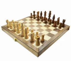 Coffret Pliant échec Bois Marqueté 28 Cm