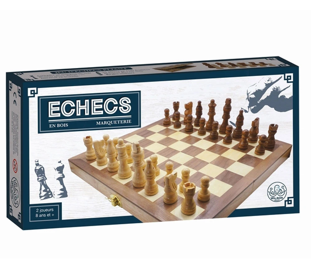 Coffret Pliant échec Bois Marqueté 28 Cm – Image 4