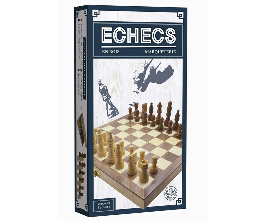 Coffret Pliant échec Bois Marqueté 28 Cm – Image 5