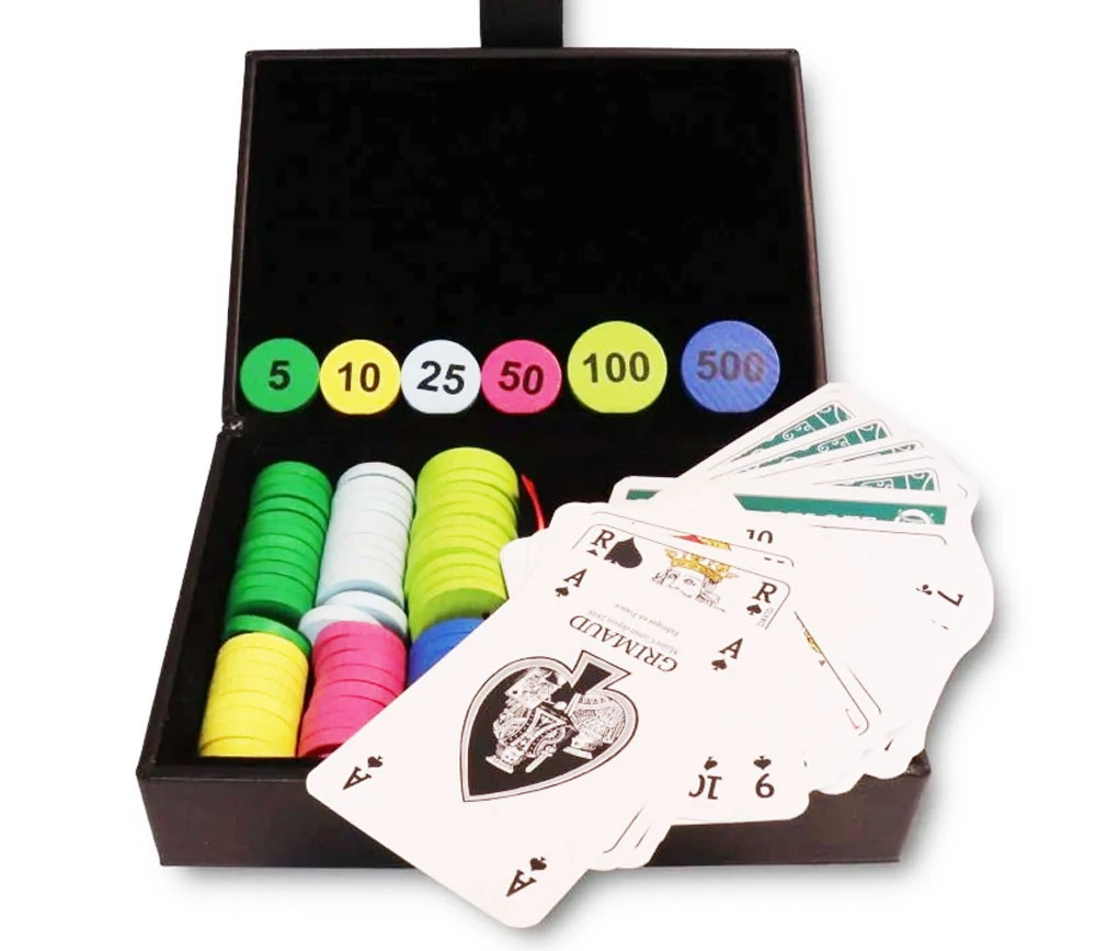 Coffret Jeu De Belote Luxe Avec Cartes Et Jetons Bois Façon Cuir - Grimaud – Image 2