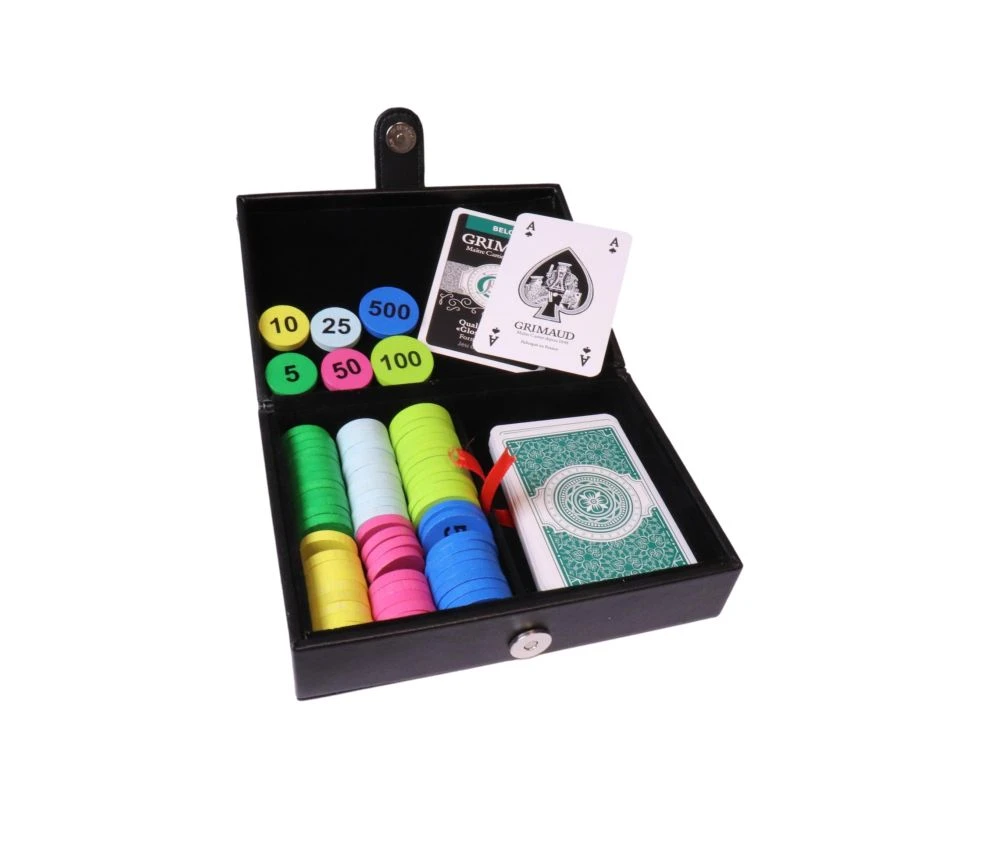 Coffret Jeu De Belote Luxe Avec Cartes Et Jetons Bois Façon Cuir - Grimaud – Image 7