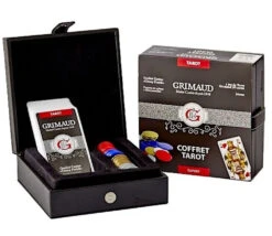 Coffret Tarot Luxe Avec Jeu De Cartes Et Jetons Façon Cuir - Grimaud Expert