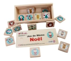 Coffret Mémo De Noël En Bois - Fabrication France