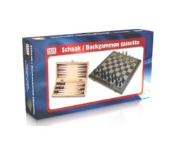 Coffret Pliant échec / Backgammon Bois Marqueté 29 Cm