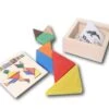 Coffret Tangram Bois Coloré Fabrication France