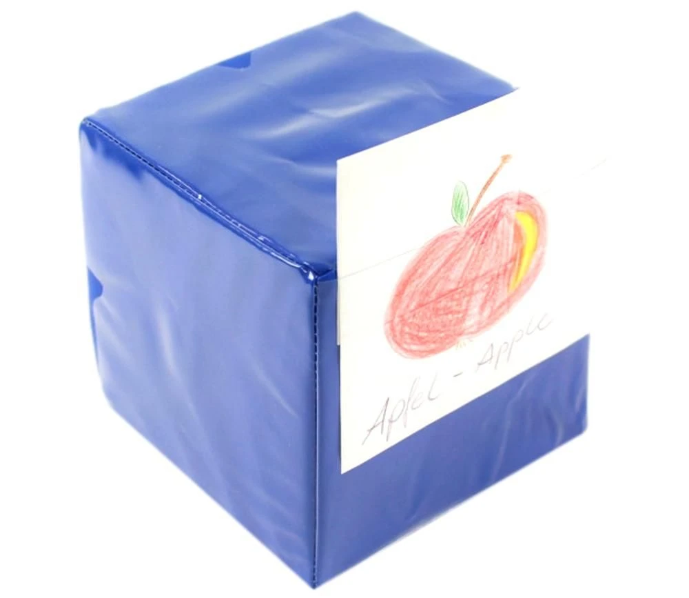 Dé Géant Bleu Faces Modifiables 15,5 Cm Personnalisable à Volonté