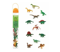 Dinosaure : Set 12 Figurines Avec Tube De Rangement