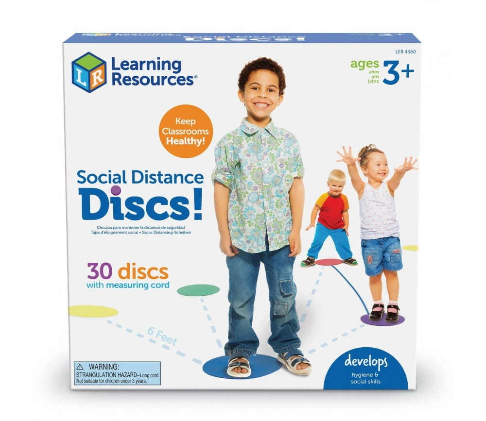 Distanciation Sociale - 30 Disques Colorés 25 Cm De Diamètre + 1 Corde – Image 3