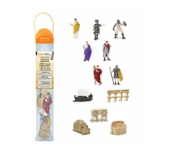 Epoque Romaine : Set 12 Figurines Rome Antique Avec Tube De Rangement