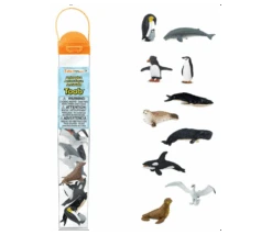 Figurines Antarctiques 6 Cm- 10 Animaux Dans Un Tube