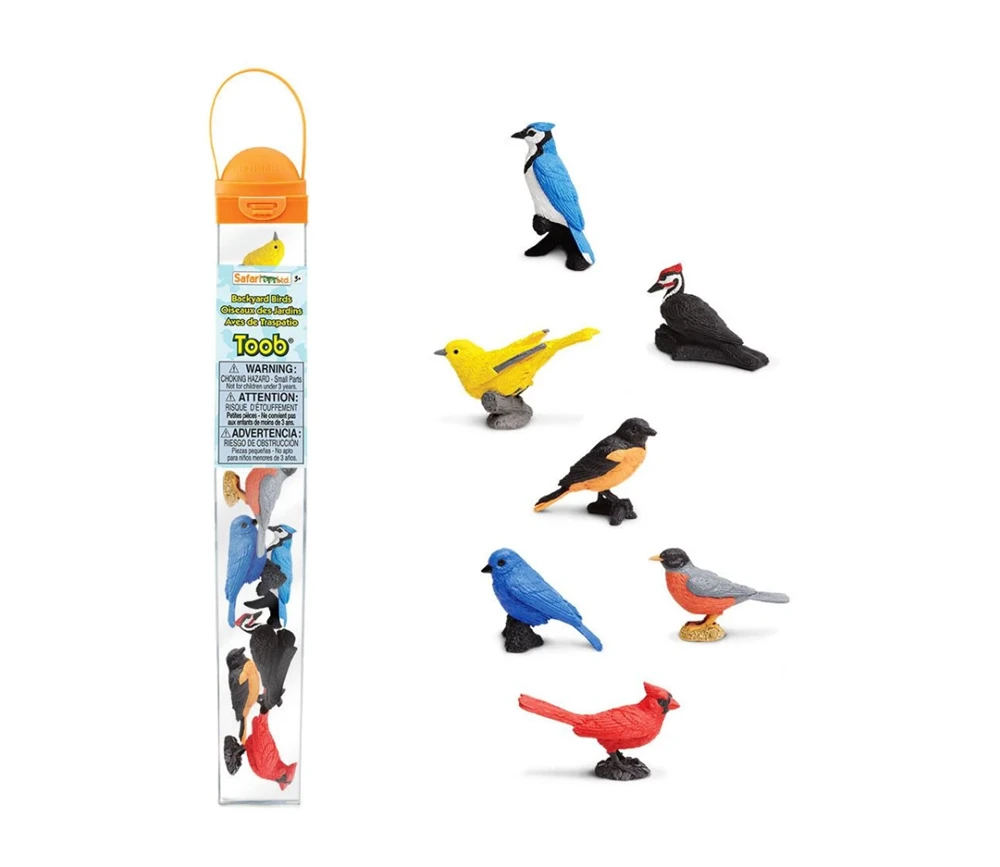 Figurines Oiseaux 5/6 Cm - 7 Animaux Dans Un Tube