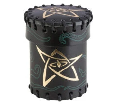 Gobelet Lancer Dés En Cuir Call Of Cthulhu Noir Et Doré