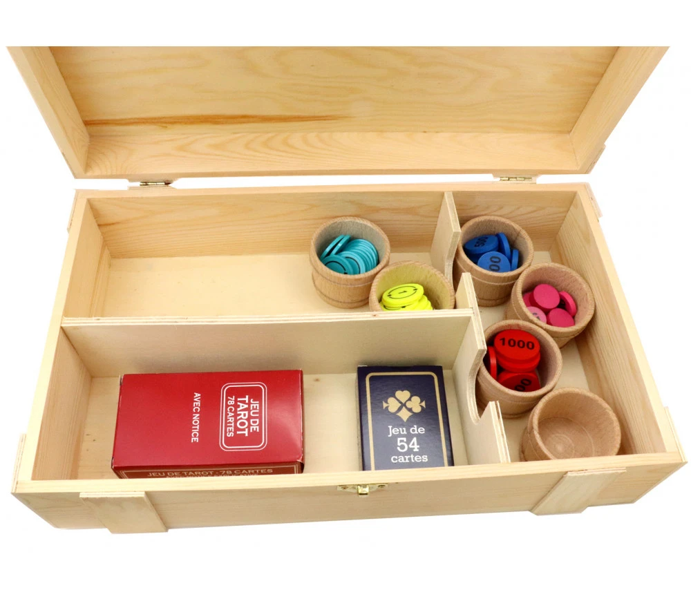 Grand Coffret Bois 37.5 X 22.4 X 11 Cm Avec Charnières - Coins Métal – Image 4
