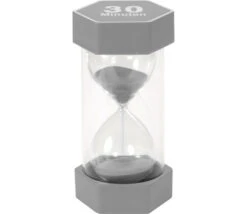 Grand Sablier Super Lisible 30 Minutes - GRIS - 16 Cm MAXI