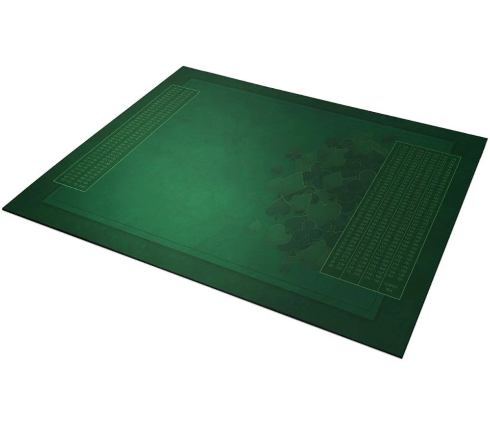 Grand Tapis Belote 100 X 60 Cm Pour Jeu Vert Classique + Grille Points – Image 2