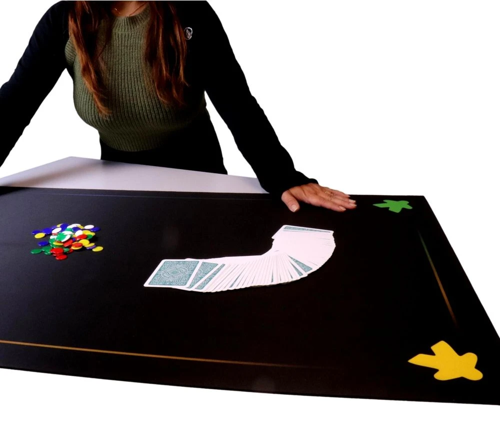 Grand Tapis Meeple Noir Multijeux 100x60 Cm – Image 2