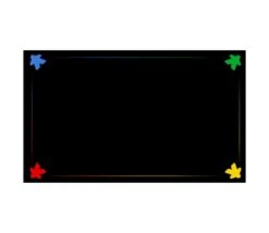 Grand Tapis Meeple Noir Multijeux 100x60 Cm