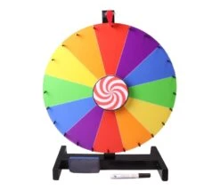 Grande Roue Effaçable 45 Cm Colorée Pour Jeux De Loterie
