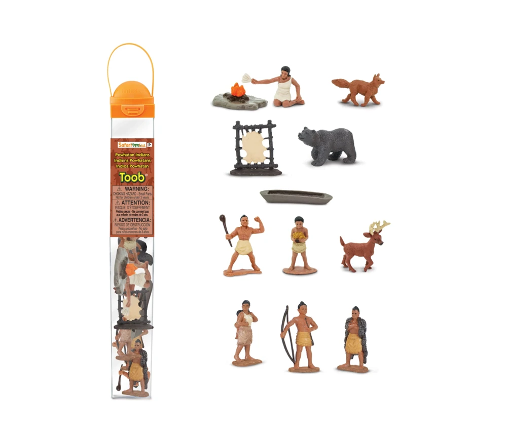 Indiens Powhatans : 12 Figurines De Jeu