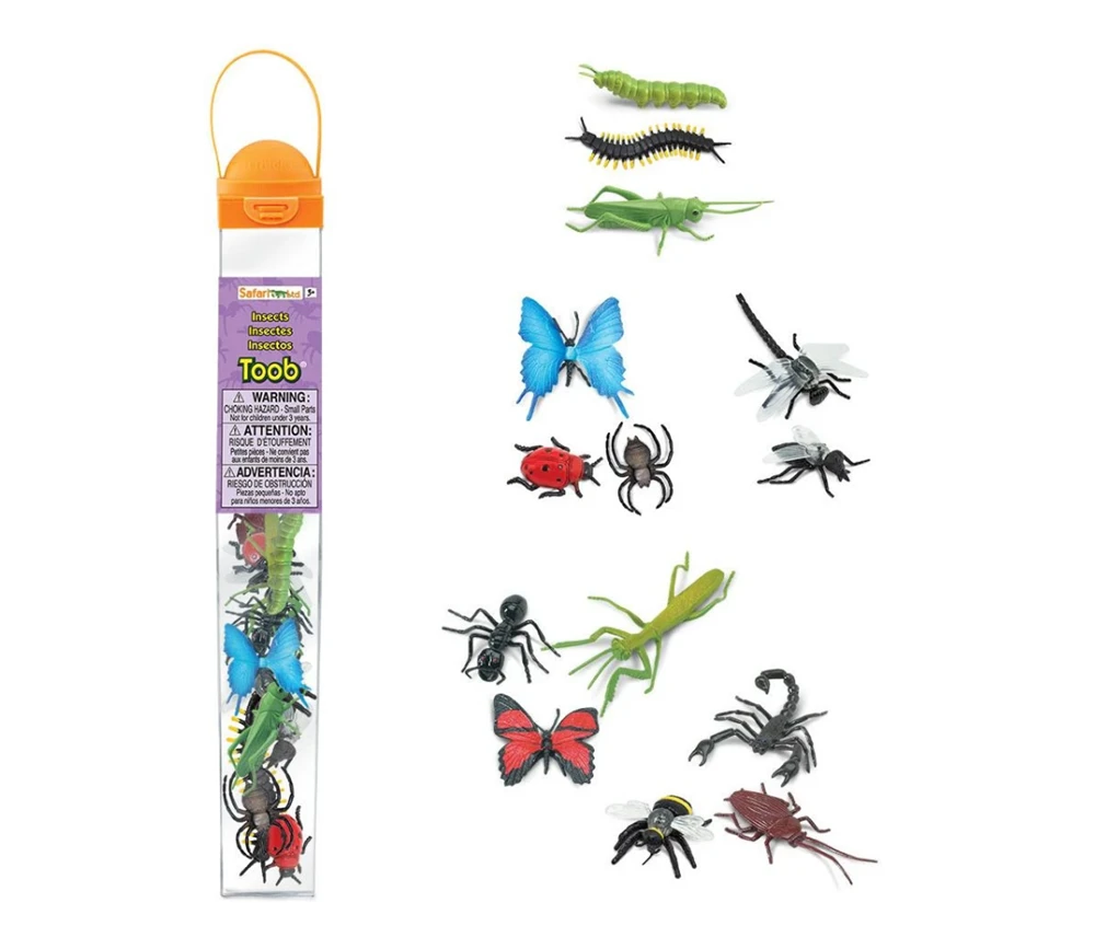 Insectes 5/6 Cm : 14 Figurines Dans Un Tube