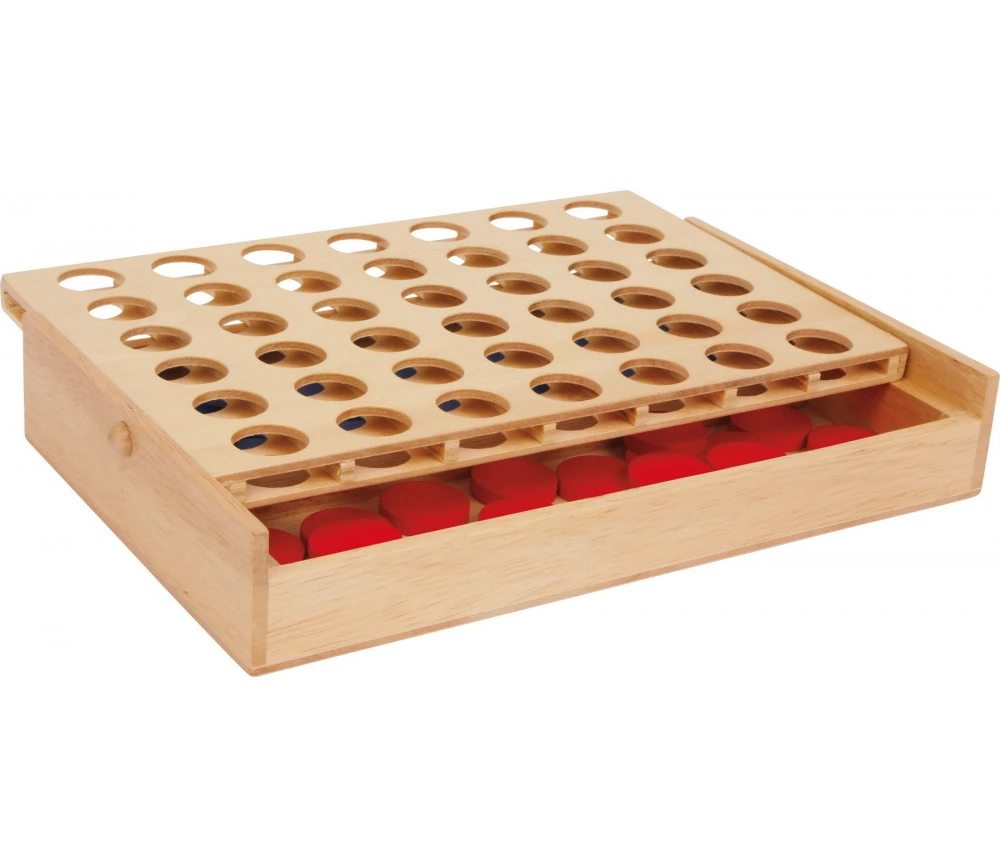 Jeu 4 En Ligne En Bois Jeu Traditionnel – Image 4