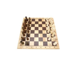 Jeu D'échec En Bois Complet 29 Cm : Plateau Bois épais + 32 Pièces Bois