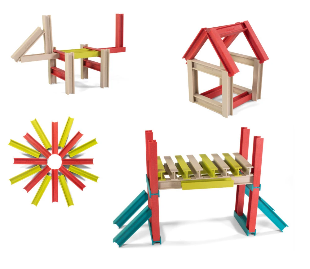 Jeu De Poutres Emboitables En Bois écologique - Construction – Image 2