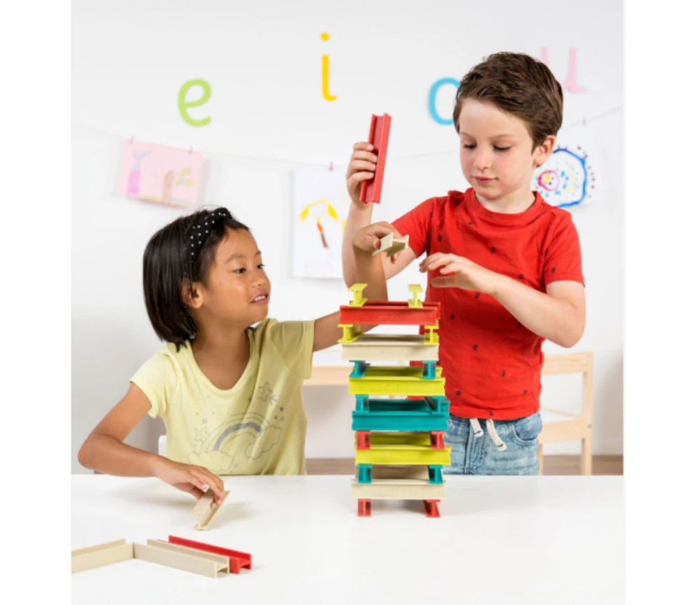 Jeu De Poutres Emboitables En Bois écologique - Construction – Image 3