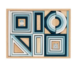 Jeu De Construction En Bois 38 Pièces Azur