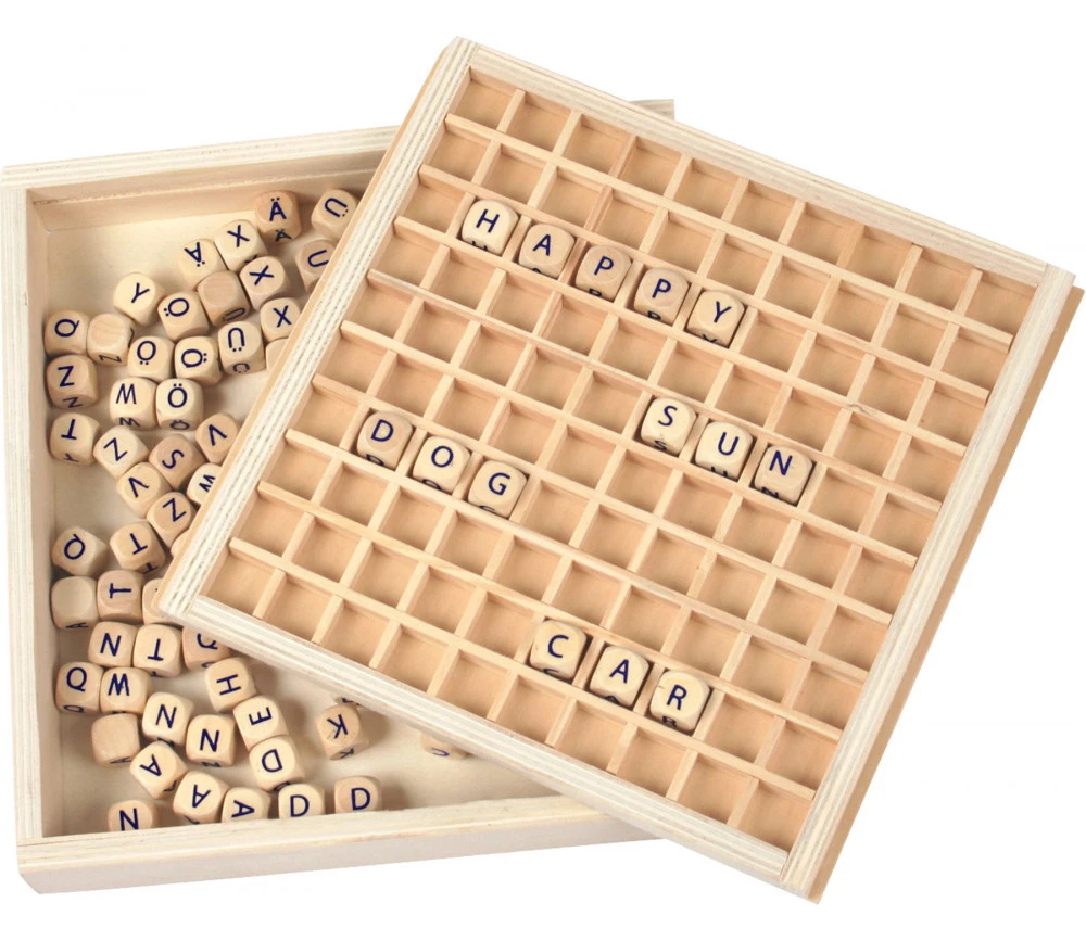 Jeu De Cubes Lettres En Bois 145 Pièces - Jeu De Mots – Image 6