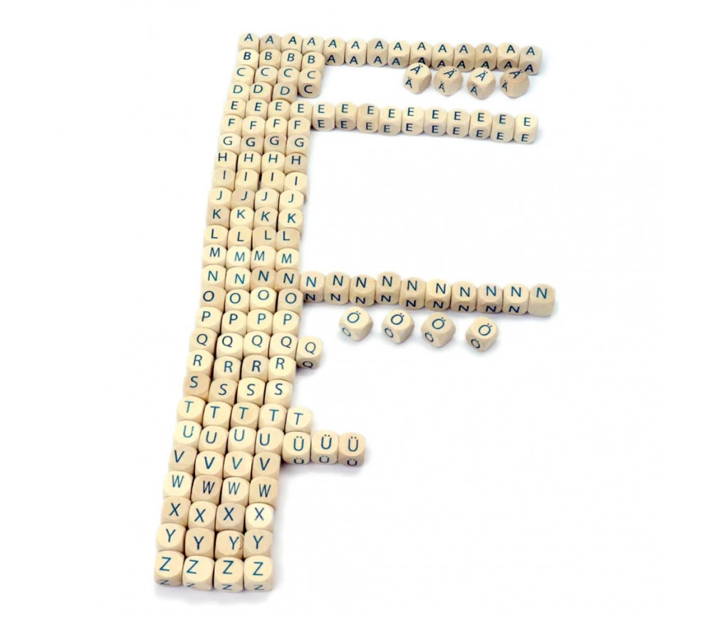 Jeu De Cubes Lettres En Bois 145 Pièces - Jeu De Mots – Image 8