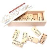 Coffret Jeu Dominos Bois Standard 6 X 2.8 Cm - Fabriqué En France