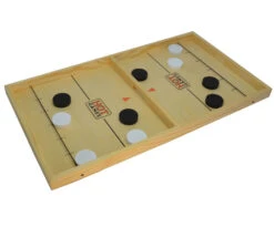 Jeu De Pousse Palets "passe Trappe" En Bois 54 X30 Cm