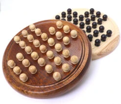 Jeu De Solitaire En Bois 23.5 Cm - Fabrication Française