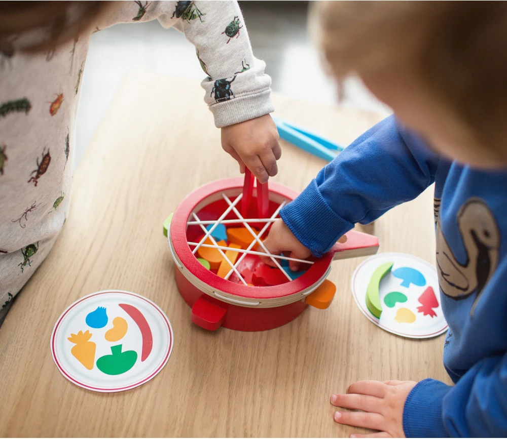 Jeu En Bois Veggie - Wok Motricité Fine – Image 2