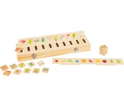 Boite De Tri Bois Nature, Animaux, Fruits, Légumes