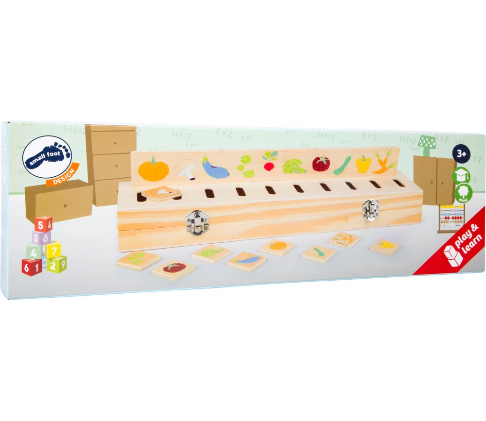 Boite De Tri Bois Nature, Animaux, Fruits, Légumes – Image 7